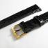 24mm 22mm Wandolec Black Mens Wrist Watch Band Genuine Crocodile Leather Strap
