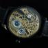Vintage Mens Wrist Watch Skeleton Black Men's Wristwatch Aureole Swiss Movement