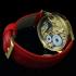 Vintage Men's Wristwatch Gold Mens Wrist Watch Perfecta Swiss Movement Red Stones