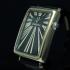 Vintage Mens Wristwatch Art DeCo Moderne Black Men's Wrist Watch Omega Movement Swiss