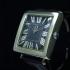 Vintage Mens Wristwatch Art DeCo Moderne Black Men's Wrist Watch Omega Movement Swiss