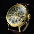 Vintage Men's Wristwatch Gold Skeleton Mens Wrist Watch Patriotic Watch from War in Ukraine