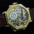 Vintage Men's Wrist Watch Gold Skeleton Stones Mens Wristwatch Glashutte Uhren Movement Germany