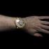 Vintage Mens Wrist Watch Gold Skeleton with Stones Men's Wristwatch 1885's OlympiaSwiss Movement Casino Style