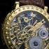 Vintage Mens Wrist Watch Gold Skeleton with Stones Men's Wristwatch 1885's OlympiaSwiss Movement Casino Style