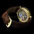 Vintage Mens Wrist Watch Gold Skeleton with Stones Men's Wristwatch 1885's OlympiaSwiss Movement Casino Style