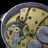 Vintage Mens Wristwatch Military Style Watch with 1920s Swiss Movement, Black Dial, Stainless Steel Case