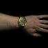 Vintage Men's Wristwatch Gold Skeleton with Stones & Original Zenith 1912 Movement, Craft Engraved Case, Hunting Style