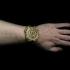 Vintage Men's Wristwatch Gold Skeleton with Stones Mens Wrist Watch with Omega Swiss Movement 1914