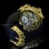 Vintage Men's Wristwatch Gold Skeleton with Stones Mens Wrist Watch with Omega Swiss Movement 1914