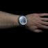 Vintage Men's Wristwatch Handmade Painted in Nature Style, Original Swiss Movement 1890's Violet Stones