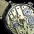 Vintage Men's Wristwatch Handmade Painted in Nature Style, Original Swiss Movement 1890's Violet Stones