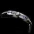 Vintage Men's Wristwatch Handmade Painted in Nature Style, Original Swiss Movement 1890's Violet Stones