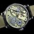 Vintage Men's Wristwatch Handmade Painted in Nature Style, Original Swiss Movement 1890's Violet Stones