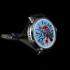 Vintage Men's Wristwatch Handmade Painted in Nature Style, Original Swiss Movement 1890's Violet Stones