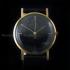 Vintage Yves Benoit Swiss Wristwatch 21 Jewels Incabloc Men's Black Dial Gold Plated Mechanical Serviced