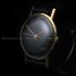 Vintage Yves Benoit Swiss Wristwatch 21 Jewels Incabloc Men's Black Dial Gold Plated Mechanical Serviced