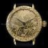 Vintage Mens Wristwatch Gold Mechanical Men's Wrist Watch Relda Swiss Movement 1930's Red Stones