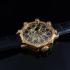 Vintage Mens Wristwatch Gold Skeleton Zodiac Men's Watch Longines Movement