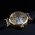 Vintage Men's Wrist Watch Gold Skeleton Mens Wristwatch IWC Schaffhausen Movement