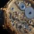 Vintage Men's Wrist Watch Gold Skeleton Mechanical Mens Wristwatch Johann Bouguet Movement