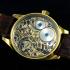 Vintage Mens Wristwatch Gold Skeleton Men's Wrist Watch Bouguet Movement Germany