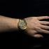 Vintage Mens Wristwatch Gold Skeleton Men's Wrist Watch Bouguet Movement Germany