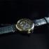 Vintage Men's Wrist Watch Gold Skeleton Wandolec Mens Wristwatch Swiss Movement