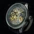Vintage Mens Wristwatch Black Skeleton Men's Wrist Watch Rose Heuer Movement