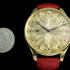 Vintage Men's Wristwatch Gold Mens Wrist Watch Perfecta Swiss Movement Red Stones