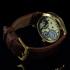 Vintage Mens Wristwatch Wandolec Half Skeleton Men's Wrist Watch Revue Cyrus Swiss Movement