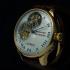 Vintage Mens Wristwatch Wandolec Half Skeleton Men's Wrist Watch Revue Cyrus Swiss Movement