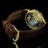 Vintage Men's Wristwatch Gold Skeleton Mens Wrist Watch Swiss Rolex Movement Red Stones