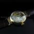 Vintage Mens Wristwatch Wandolec Half Skeleton Gold Men's Wrist Watch Revue Swiss Movement Stones