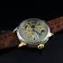 Vintage Men's Wrist Watch Gold Skeleton Stones Mens Wristwatches Swiss Zenith Movement