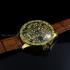 Vintage Men's Wristwatch Gold Skeleton Mens Wrist Watch Original Swiss Movement