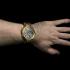 Vintage Mens Wrist Watch Gold Skeleton Red Stones Men's Wristwatch P.Moser Swiss Movement