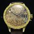 Vintage Men's Wrist Watch Gold Mens Wristwatch Rose Gold Swiss Movement Engraving