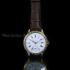 Vintage Men's Wristwatch Gold Engraved Movement 1910 Swiss & Case, Classic Porcelain Dial 
