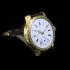 Vintage Men's Wristwatch Gold Engraved Movement 1910 Swiss & Case, Classic Porcelain Dial 