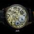 Vintage Mens Wristwatch Handmade Skeleton with Stones Men's Wrist Watch Urania Swiss 1910's Original Movement