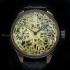 Vintage Mens Wristwatch Handmade Skeleton with Stones Men's Wrist Watch Urania Swiss 1910's Original Movement