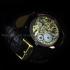 Vintage Mens Wristwatch Handmade Skeleton with Stones Men's Wrist Watch Urania Swiss 1910's Original Movement