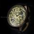 Vintage Mens Wristwatch Handmade Skeleton with Stones Men's Wrist Watch Urania Swiss 1910's Original Movement